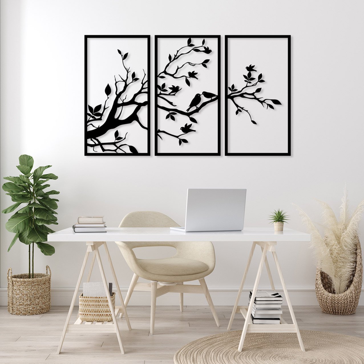 Tree Branches with Birds Trio_6