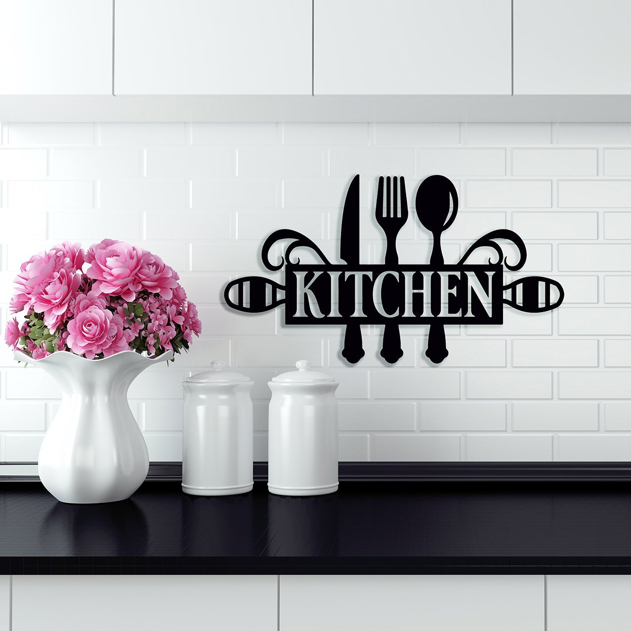 White kitchen design.