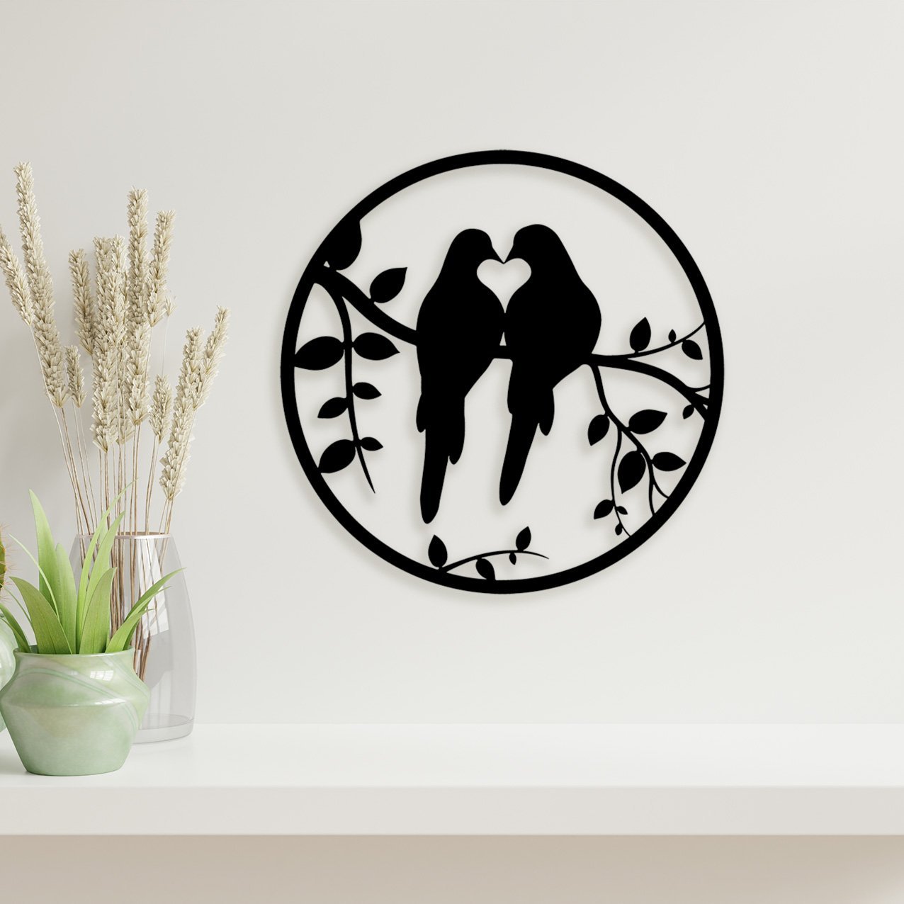 Mockup wall with plants on Shelf wooden.