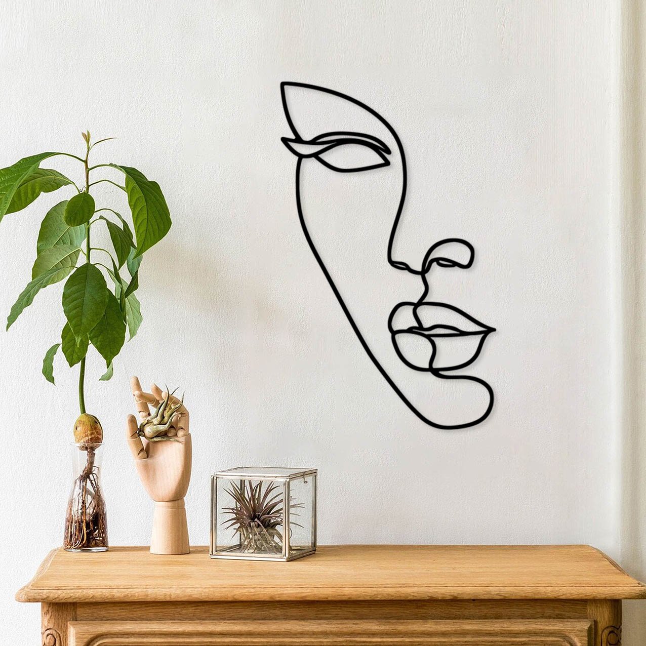 Woman Face Beauty Line Art_1