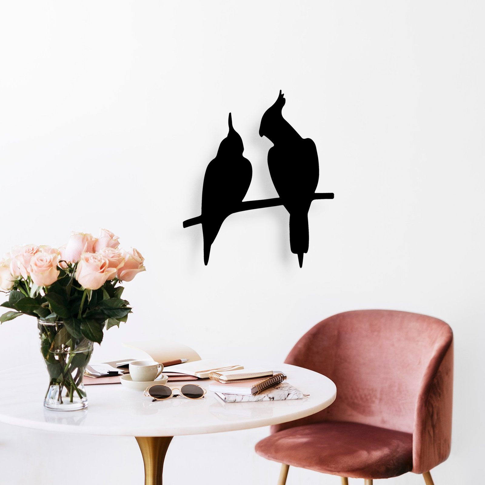 Modern feminine workspace