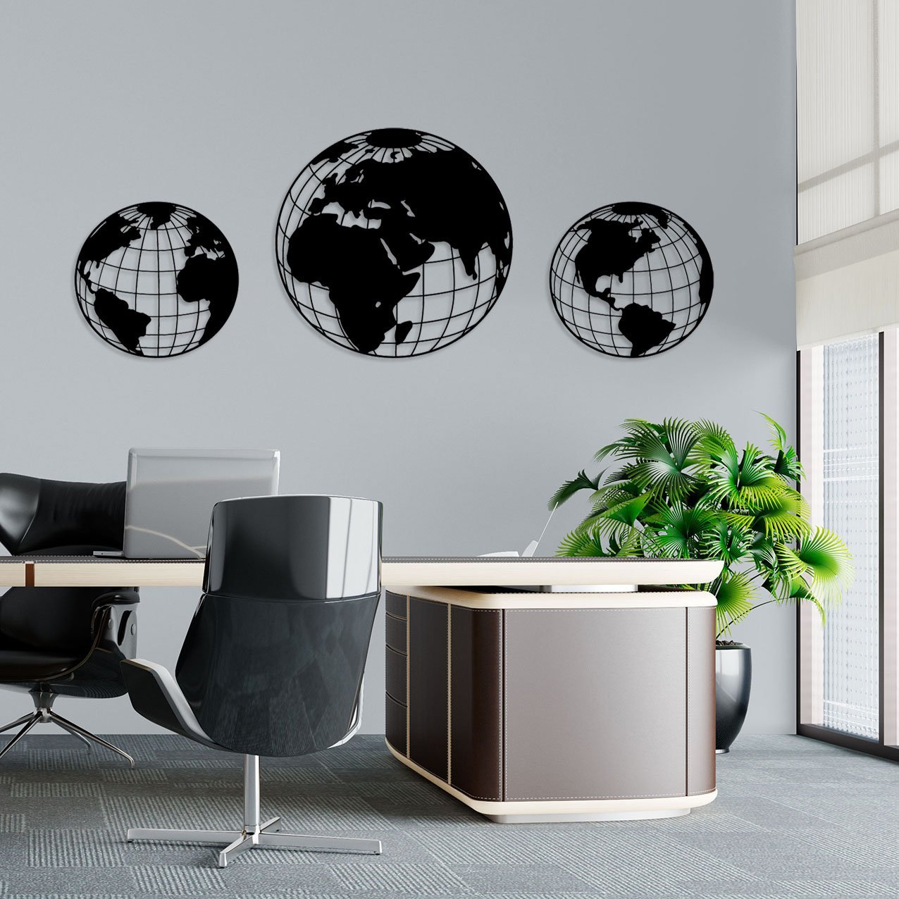 World Map Globe Set_1
