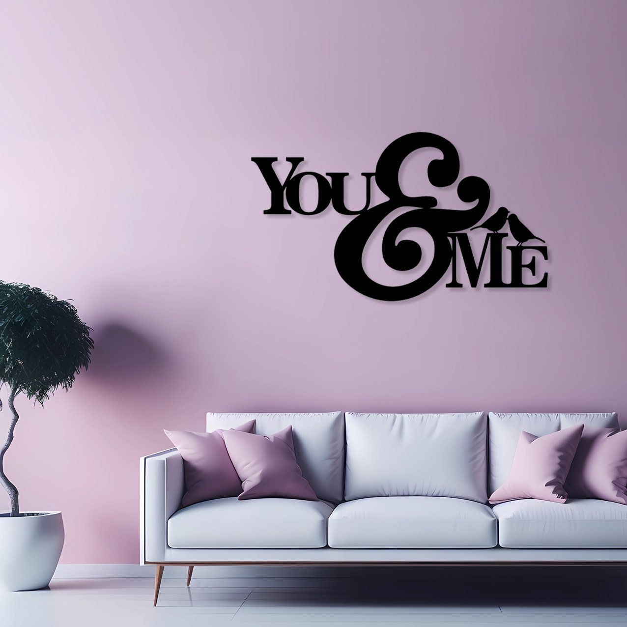 You and Me Sign with Birds_1