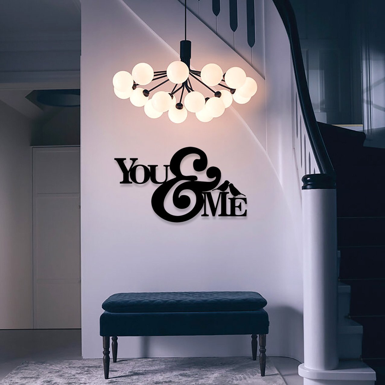 You and Me Sign with Birds_3