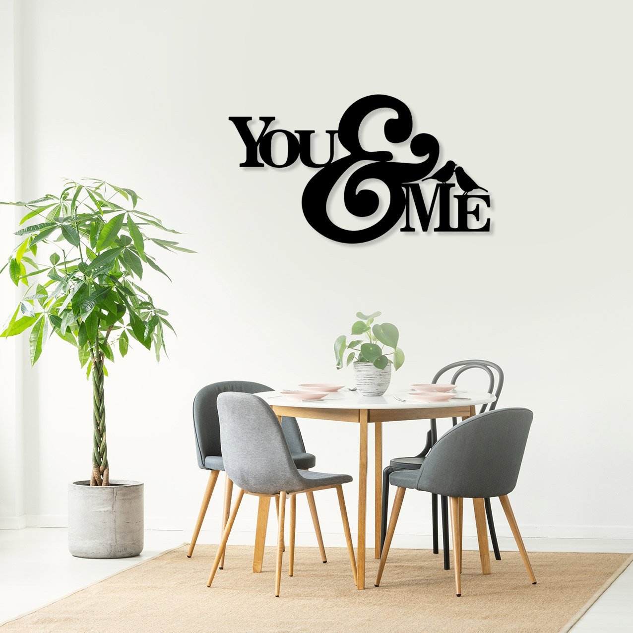 You and Me Sign with Birds_5