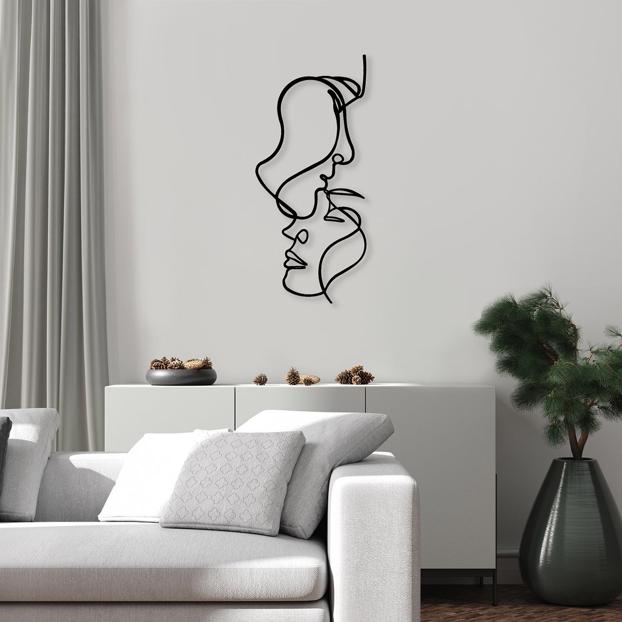 Two Faces Line Art - Style-2_3