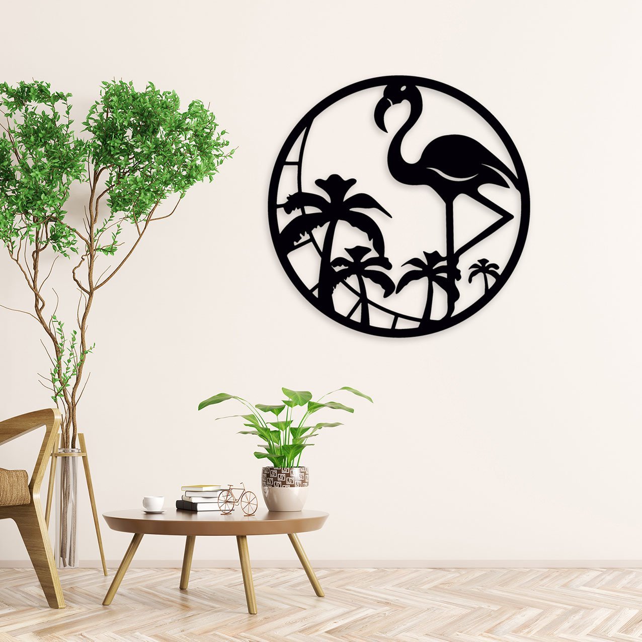 Interior of living room with armchair 3d rendering