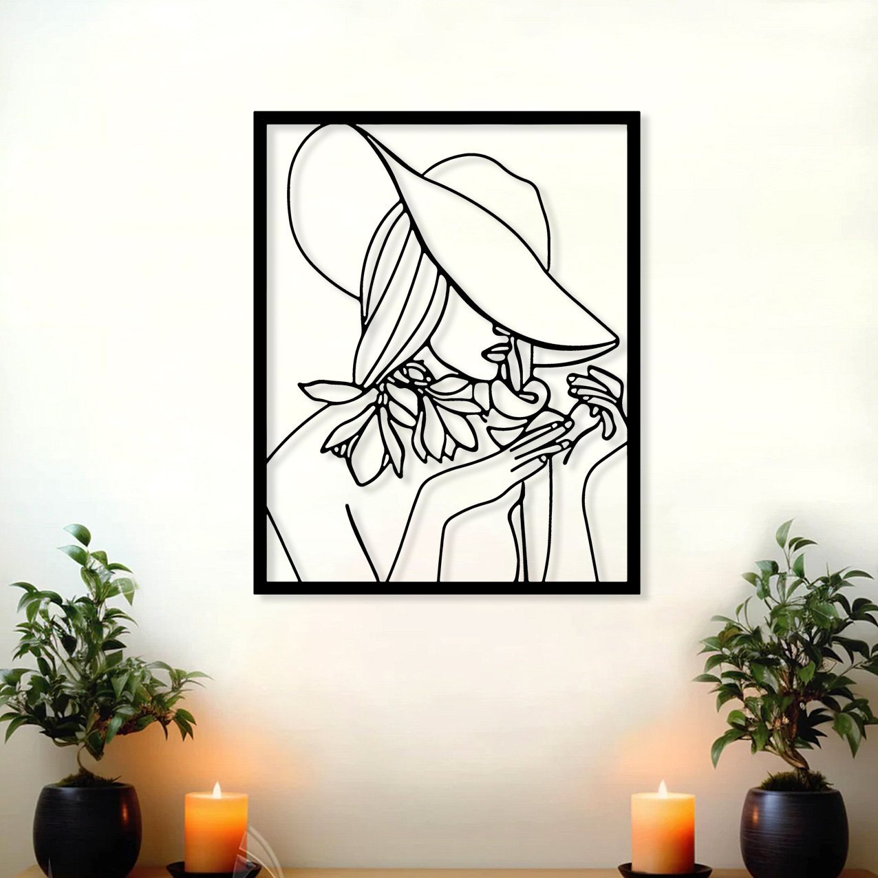 Abstract Woman With Hat_4