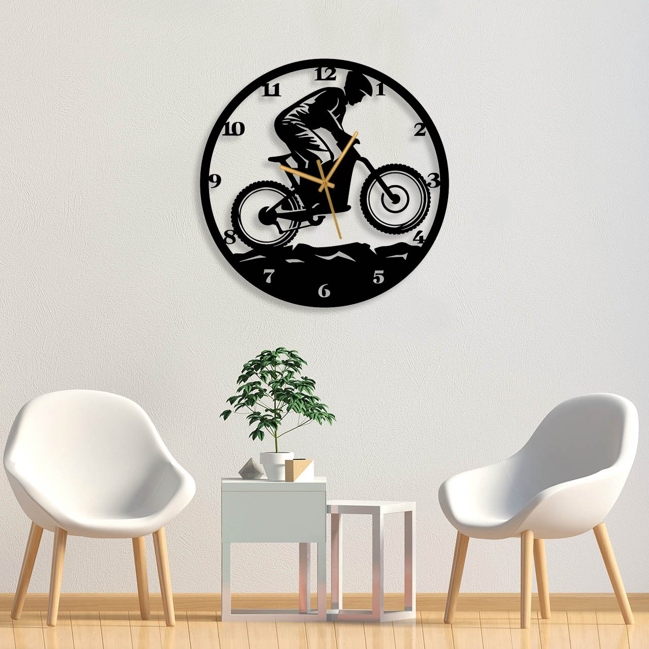 Modern interior with coffee table and chair. Wall mock up. 3d il